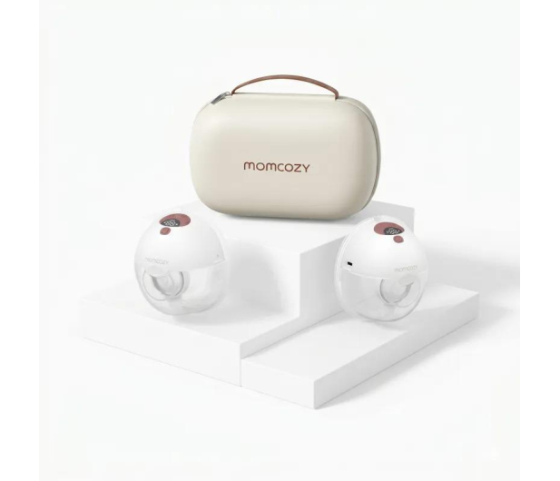 MOMCOZY Laktator M5 SMART, muszlowy, bezprzewodowy, podwójny, czerwo - 1595074 - zdjęcie 3